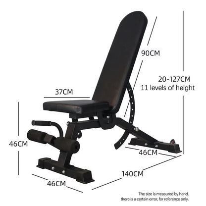 Essential Commercial Adjustable Weight Bench – 9 Position Full-Body Workout Bench | 450kg Capacity | Foldable, Heavy-Duty Steel Frame for Home & Gym Use