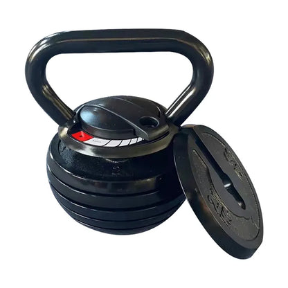 7-in-1 Adjustable Kettlebell Weight Set  to 18kg - Quick-Change Weighted Fitness System - Cast Iron Strength Training Equipment - Space-Saving Home Gym Essential for Full Body Workouts