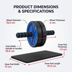 Double-Wheel Ab Roller with Knee Pad