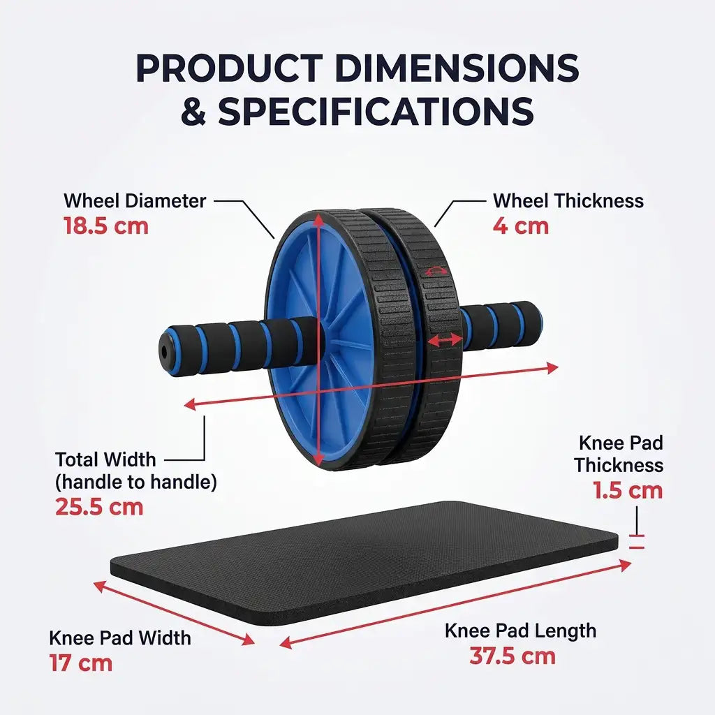 Double-Wheel Ab Roller with Knee Pad