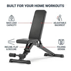 Adjustable Weight Bench with 250kg Weight Capacity