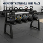 Commercial 2-Tier Kettlebell Rack