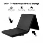 Tri-Fold Extra Thick Yoga & Gym Exercise Mat, 6FT Non-Slip Foam