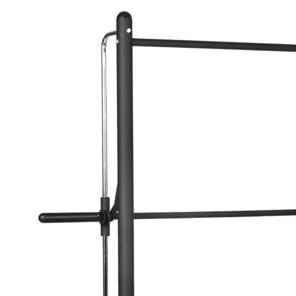 Black metal gate on a white background