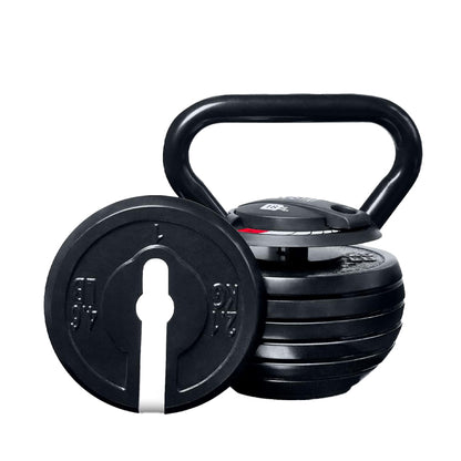 7-in-1 Adjustable Kettlebell Weight Set  to 18kg - Quick-Change Weighted Fitness System - Cast Iron Strength Training Equipment - Space-Saving Home Gym Essential for Full Body Workouts