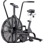 Black air bike with fan on a white background