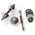 20kg Cast Iron Adjustable Dumbbell & Barbell Set