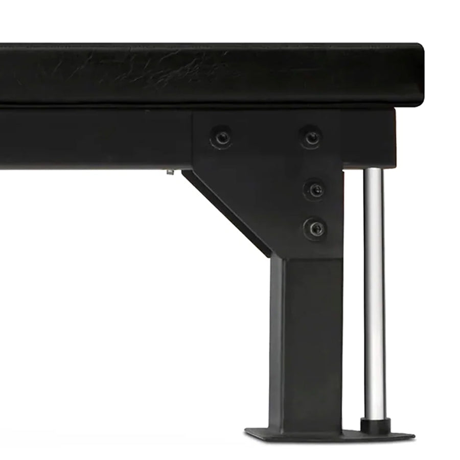 Black metal bracket on a white background