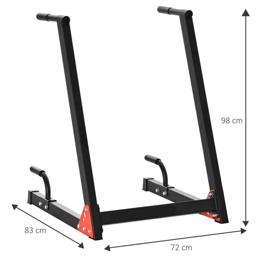 Black bike stand with dimensions labeled on a white background