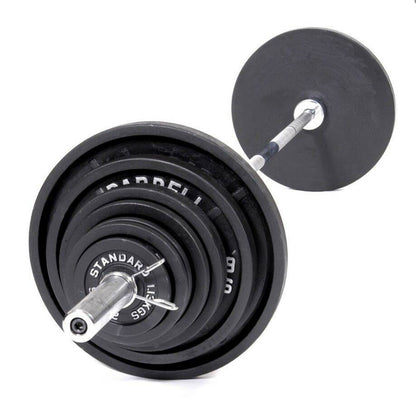 Premium Olympic 2-inch Barbell - Multiple Lengths (4ft-7ft) with Spring Collars - Professional Strength Training Bar - Standard Olympic Sleeve for Weight Plates - Durable Steel Construction