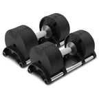 Round Adjustable Dumbbell 24–45kg Solid Steel for Home Gym