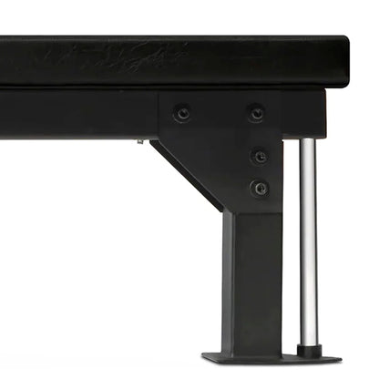 Heavy-Duty Commercial Flat Weight Bench – Solid Steel Frame, Padded Seat, Rear Wheels | Home & Gym Fitness Bench for Chest Press, Bench Press & Strength Training