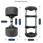 Round Adjustable Dumbbell 24–45kg Solid Steel for Home Gym
