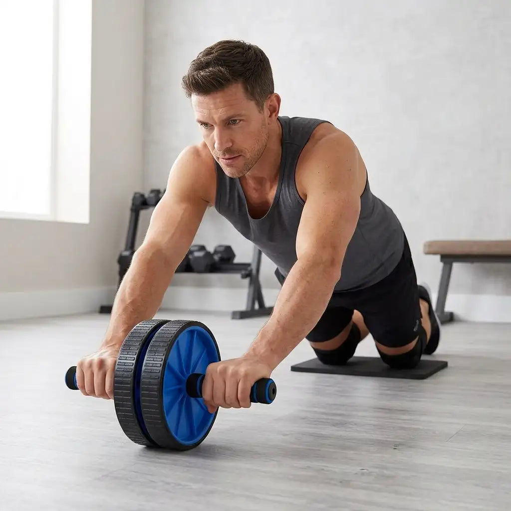 Double-Wheel Ab Roller with Knee Pad