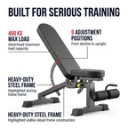 Adjustable Weight Bench with 9 Positions