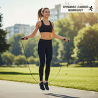 Adjustable Black Skipping Jump Rope