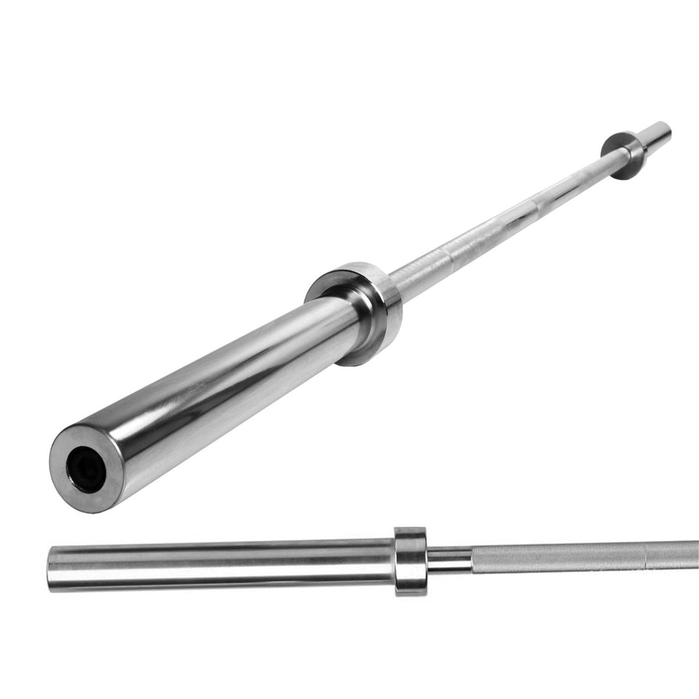 Premium Olympic 2-inch Barbell - Multiple Lengths (4ft-7ft) with Spring Collars - Professional Strength Training Bar - Standard Olympic Sleeve for Weight Plates - Durable Steel Construction