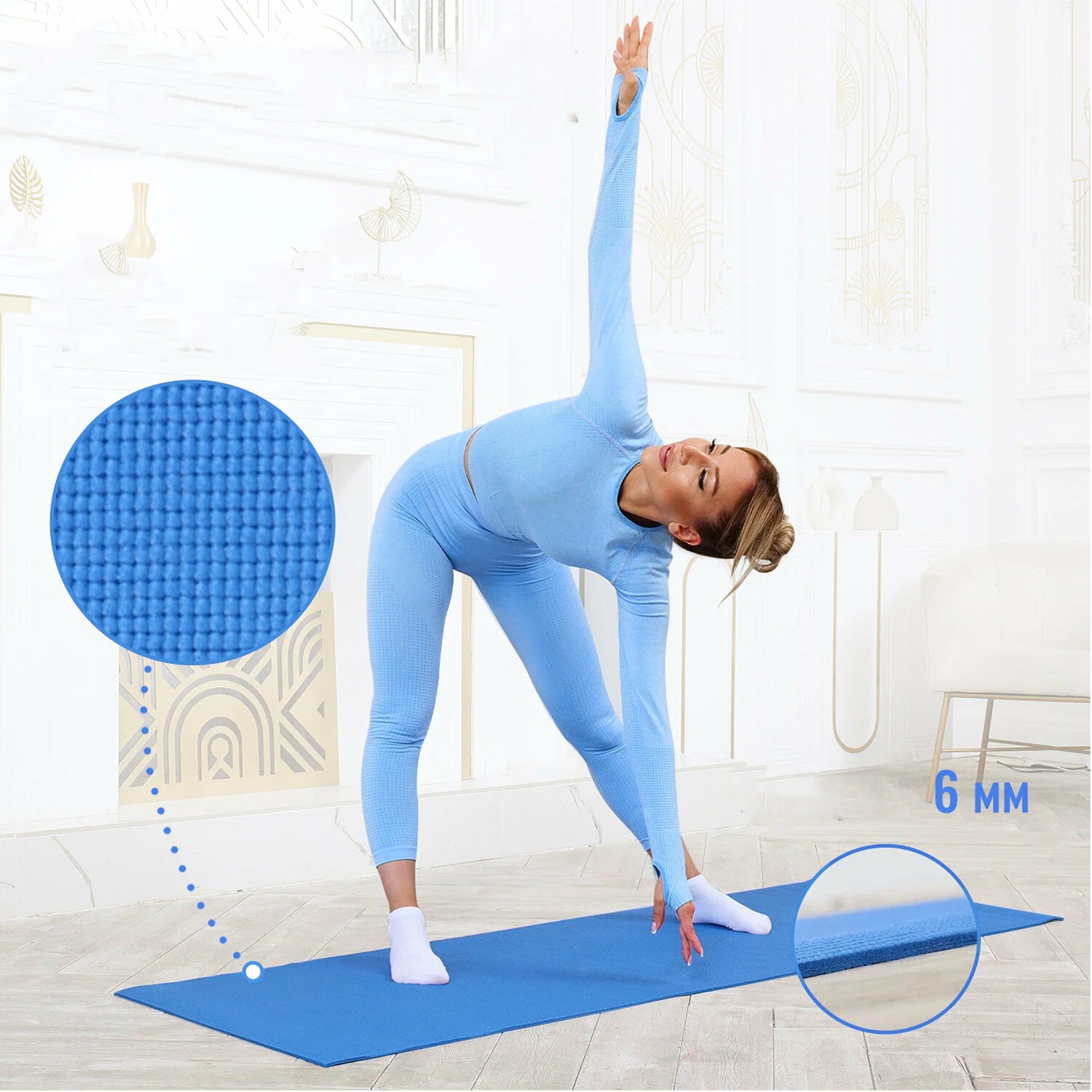 Extra Thick 10mm Non-Slip Yoga Mat for Home & Gym Workouts