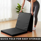 Tri-Fold Extra Thick Yoga & Gym Exercise Mat, 6FT Non-Slip Foam