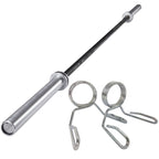 Premium Olympic 2" Barbell with Spring Collars for Training