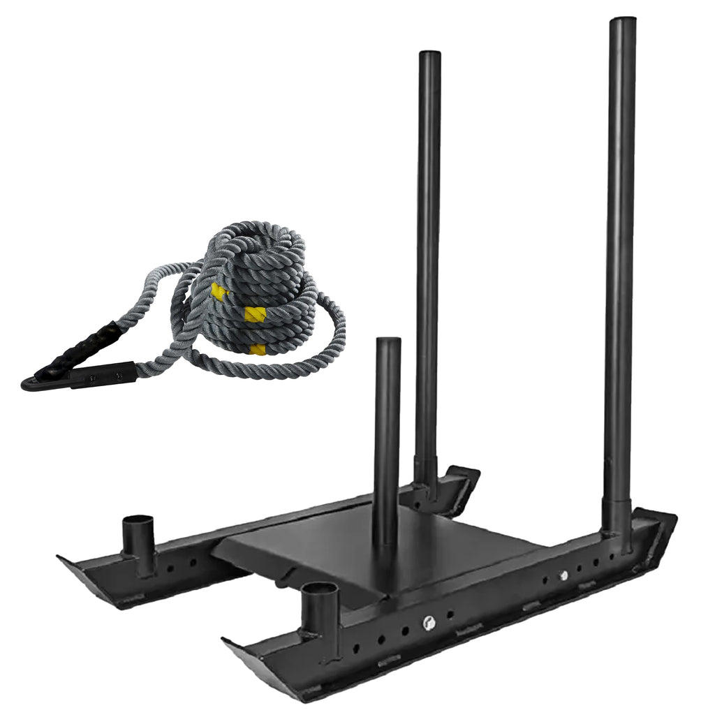 weight training sled with white background