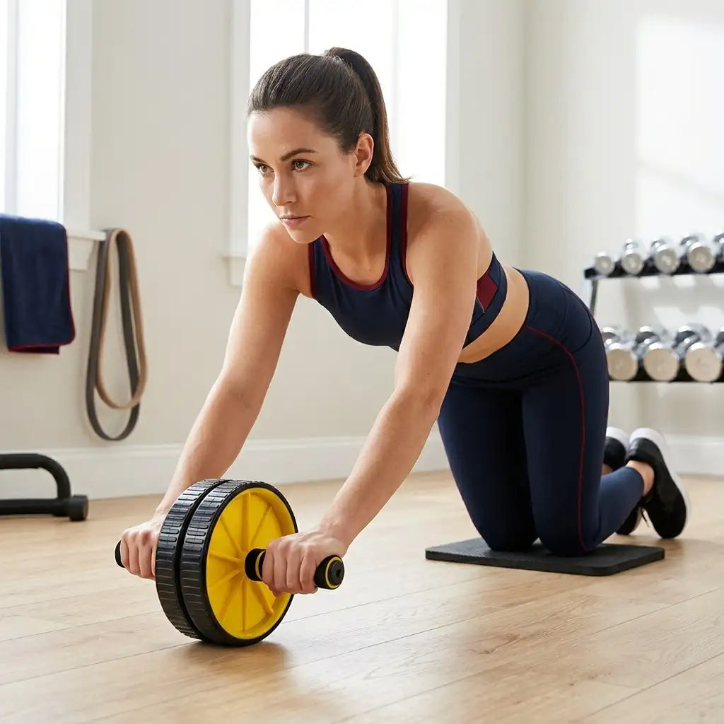 Double-Wheel Ab Roller with Knee Pad