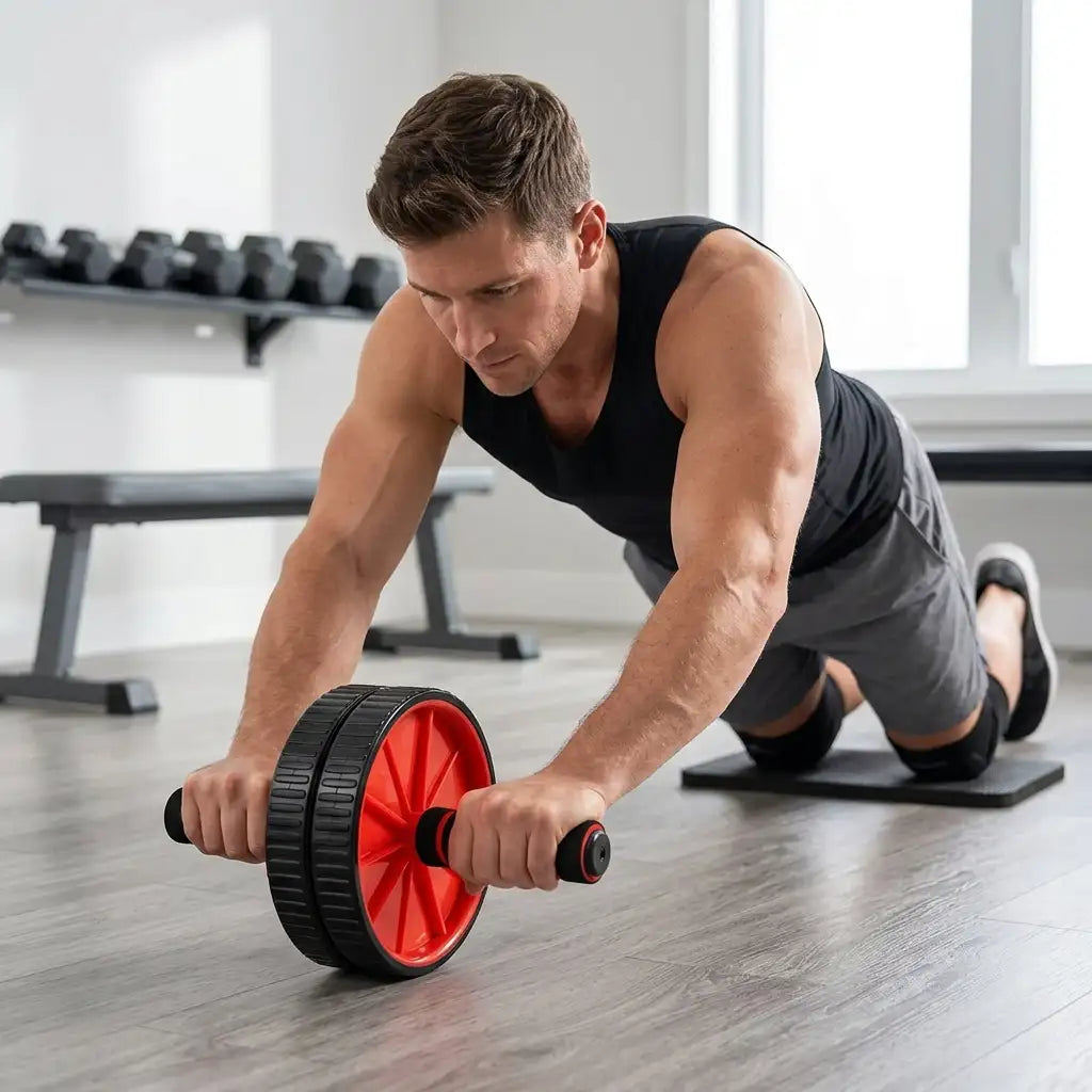 Double-Wheel Ab Roller with Knee Pad