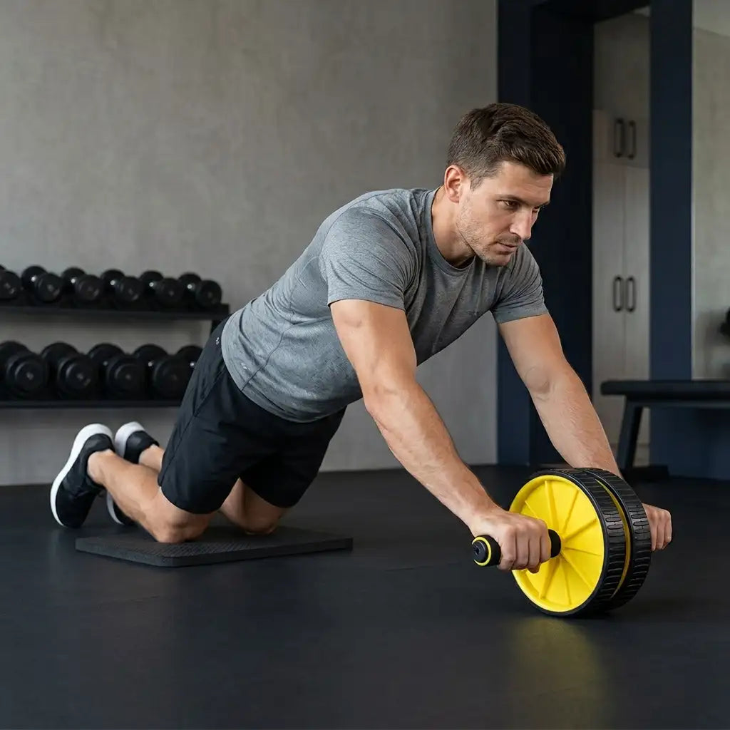 Double-Wheel Ab Roller with Knee Pad
