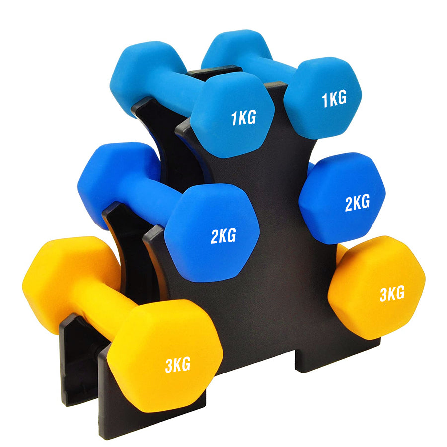 Neoprene Dumbbell Tree Storage Rack - Heavy-Duty Steel 3-Tier or 5-Tier Weight Organizer Stand for Home Gym - Space-Saving Dumbbell Holder for Neoprene and Vinyl Weights - Professional Storage