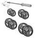 100KG Set (2x 5KG + 2x 10KG + 2x 15KG + 2x 20KG) / With 4ft Barbell & Clips