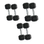 Hex Dumbbells 2.5–15kg with Rack