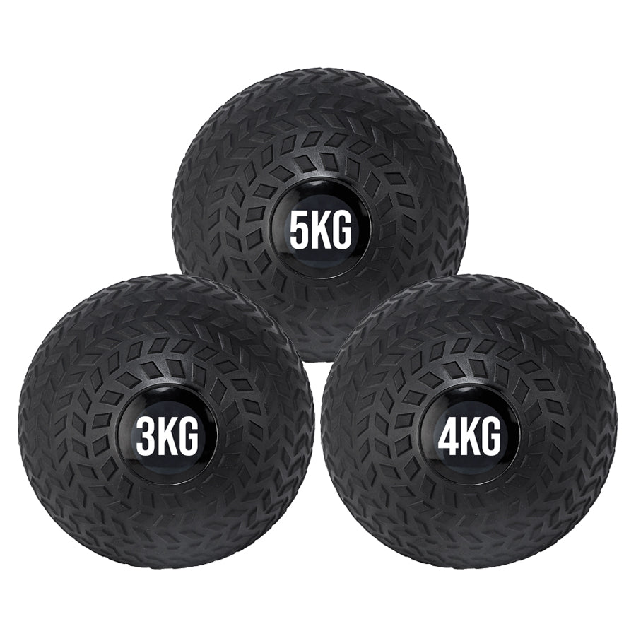 Treaded Slam Balls - Heavy-Duty Rubber Medicine Balls for Explosive Power Training - Non-Bounce Textured Grip for Strength, Core & Cardio Workouts -