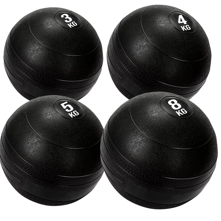 Heavy Duty Slam Balls for Strength Training - Professional Grade No-Bounce Medicine Balls - Textured Grip Rubber Weight Balls - Multiple Weight Options from