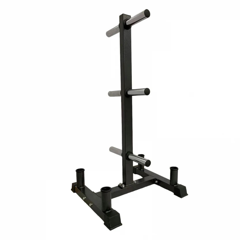 Black metal pull-up bar stand on a white background