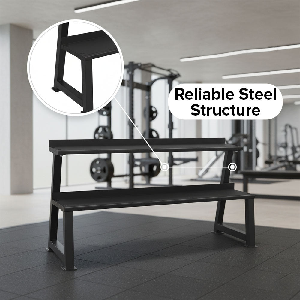 Commercial 2-Tier Kettlebell Rack