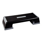 Black step platform on a white background