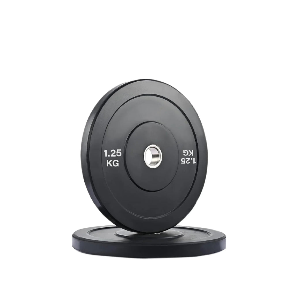 Black weight plate with '1.25 KG' marking on a white background