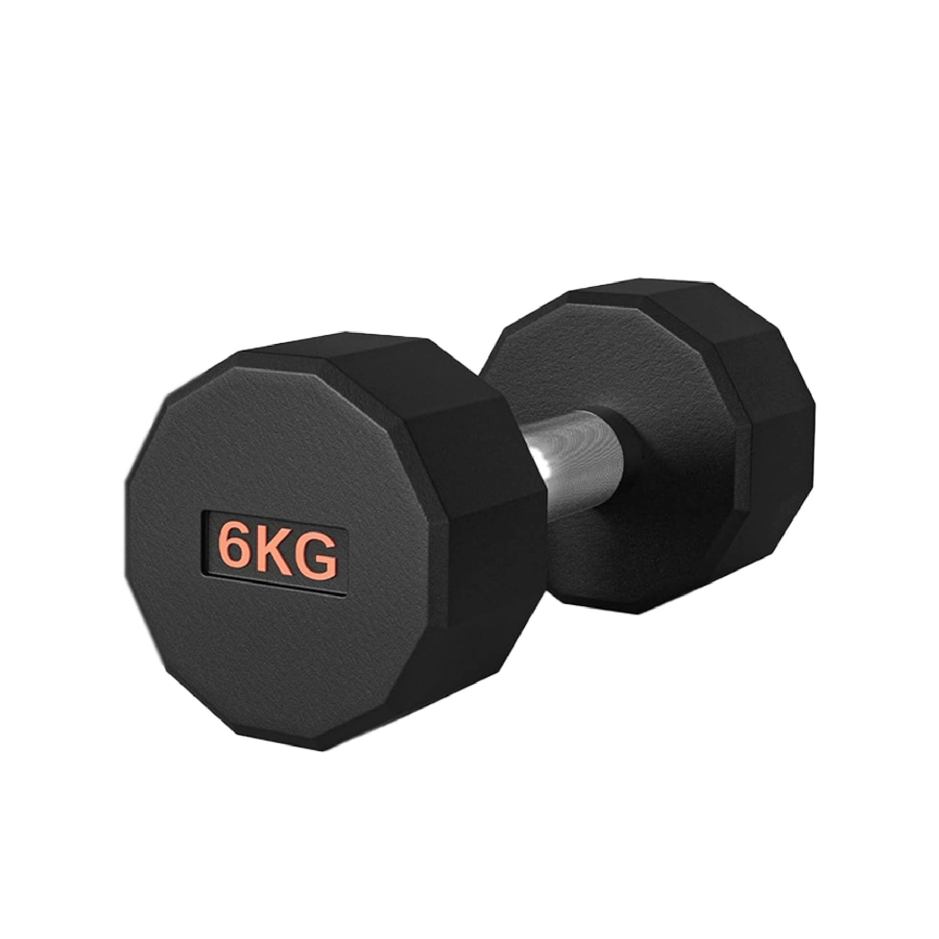 Round Hex Dumbbell Rubber-Coated with Non-Slip Handle