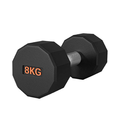 Round Hex Dumbbell – Rubber-Coated 12-Sided Free Weights | Single, Pair or Set | Non-Slip Steel Handle | Durable Sports Dumbbell for Home Gym Fitness