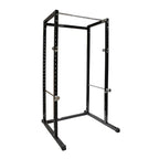 Black power rack on a white background