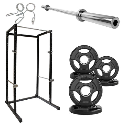 G100 Heavy-Duty Power Rack - Professional Strength Training Station with Integrated Pull-up Bar - Reinforced Steel Construction - Spacious Design for Compound Lifts - Customisable with Optional