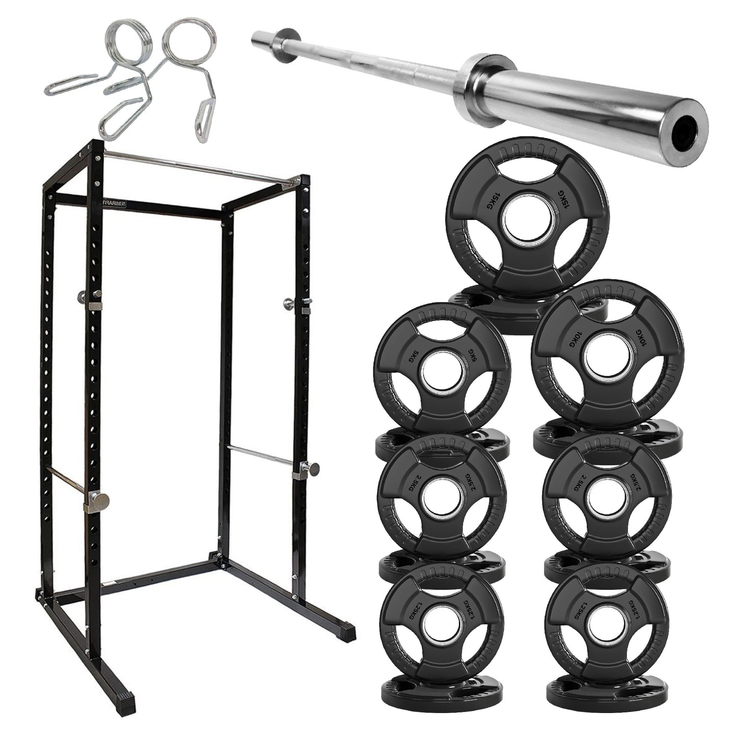G100 Heavy-Duty Power Rack - Professional Strength Training Station with Integrated Pull-up Bar - Reinforced Steel Construction - Spacious Design for Compound Lifts - Customisable with Optional