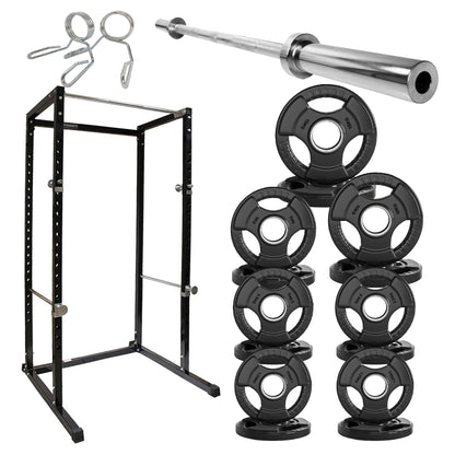 G100 Heavy-Duty Power Rack - Professional Strength Training Station with Integrated Pull-up Bar - Reinforced Steel Construction - Spacious Design for Compound Lifts - Customisable with Optional