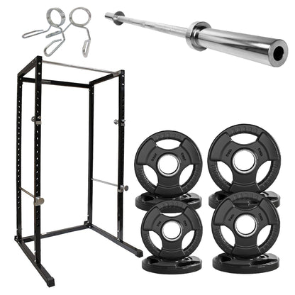 G100 Heavy-Duty Power Rack - Professional Strength Training Station with Integrated Pull-up Bar - Reinforced Steel Construction - Spacious Design for Compound Lifts - Customisable with Optional
