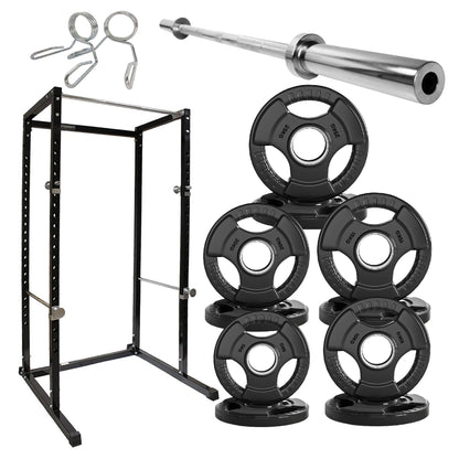 G100 Heavy-Duty Power Rack - Professional Strength Training Station with Integrated Pull-up Bar - Reinforced Steel Construction - Spacious Design for Compound Lifts - Customisable with Optional