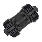 Black cylindrical device with multiple knobs on a white background