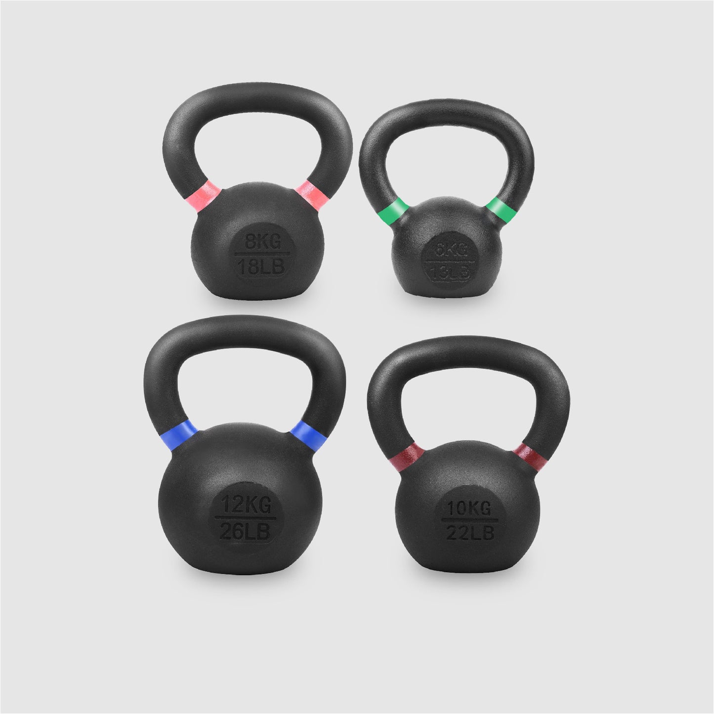 Cast Iron Kettlebells - Premium Solid Construction with Smooth Wide Handle for Swing Training - Multiple Weight Options Available - Perfect for Home Gym