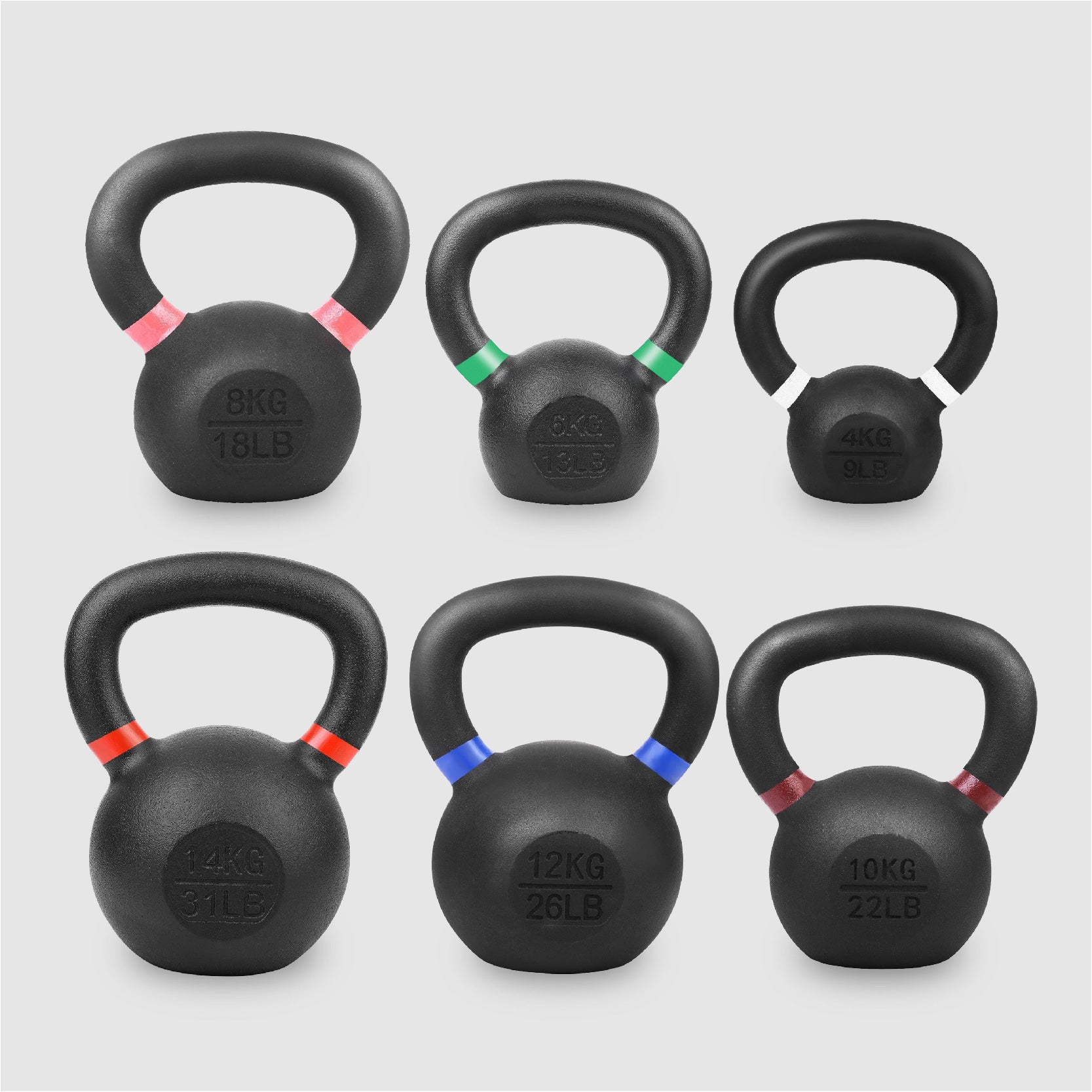 Cast Iron Kettlebells with Smooth Wide Handle for Training