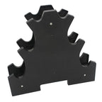 Black metal gear-shaped object on a white background