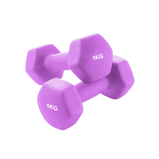Anti-Roll Non-Slip Neoprene Dumbbells Pair – Hand Weights for Home Gym | 0.5kg to 10kg | Free Weights for Men & Women | Durable Coated Dumbbell Set for Strength Training & Fitness